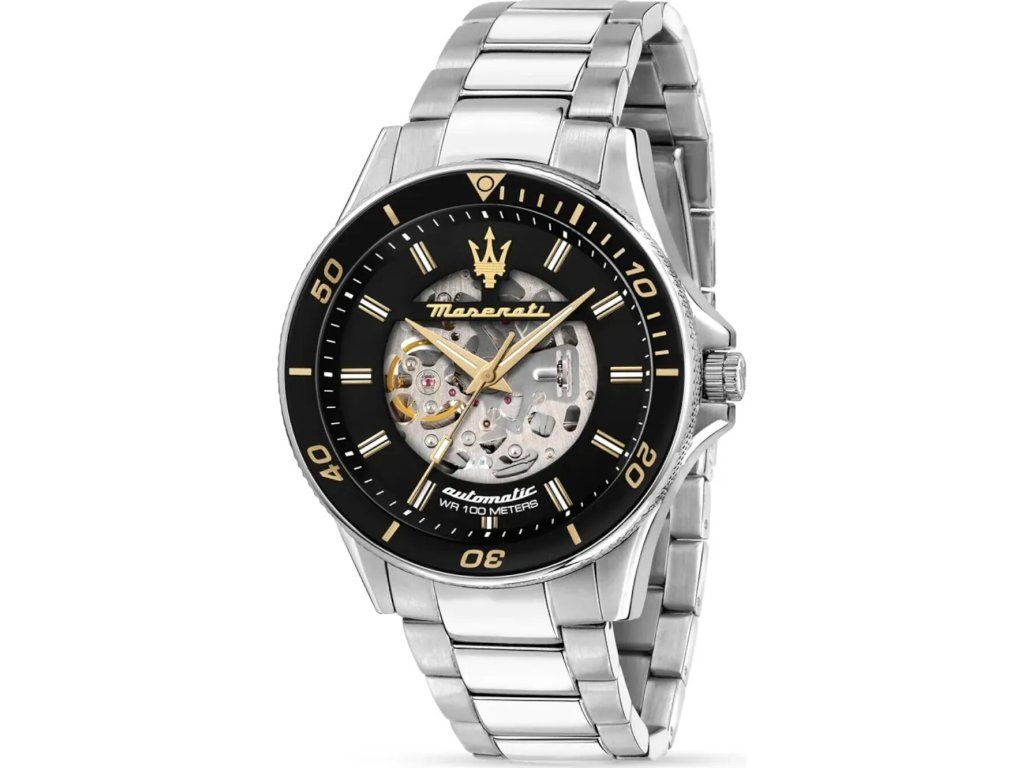Pánské automatické hodinky Maserati Sfida Automatic R8823140014 s černým ciferníkem